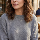 Necklace Solid Silver / Style 1 / 18" Inches Custom Initial Name Necklace HBD