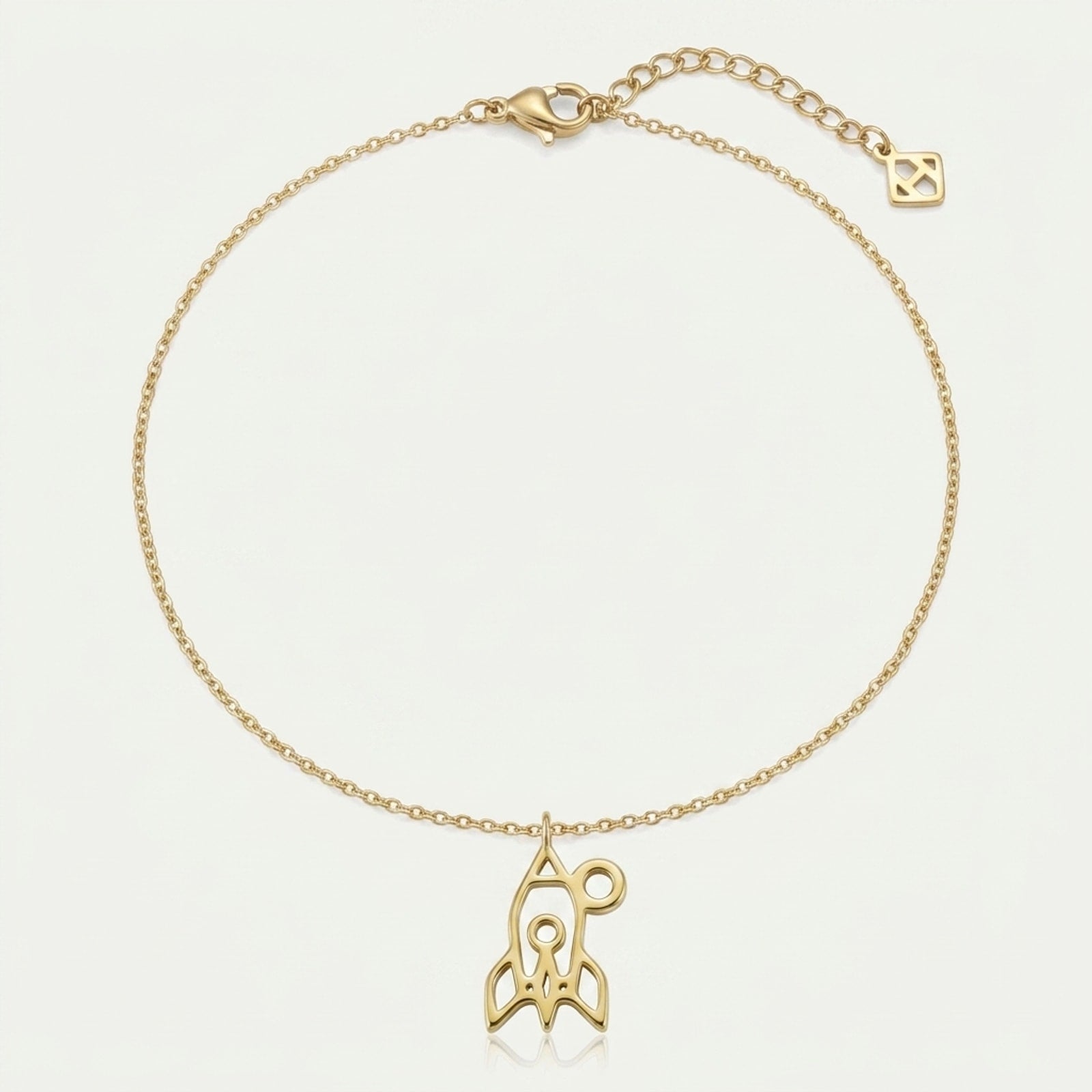 Space Rocket Charm Necklace & Bracelet