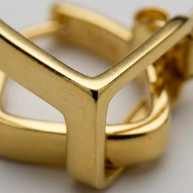 Square J Hoop Earrings in Gold or Silver – Minimalist Stud Hoops