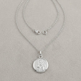 St Christopher Medallion Necklace