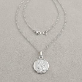 St Christopher Medallion Necklace