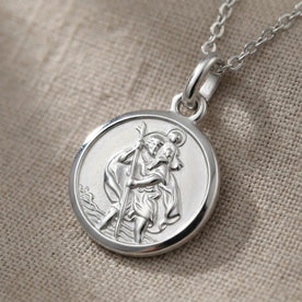 St Christopher Medallion Necklace