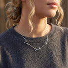 Necklace Sterling Silver / Style 1 / 18" Inches Personalised Triple Name Necklace HBD