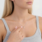 Necklace Sterling Silver / Style 1 / 18" Inches Single Initial Necklace HBD