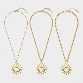 Sun Charm Necklace & Bracelet