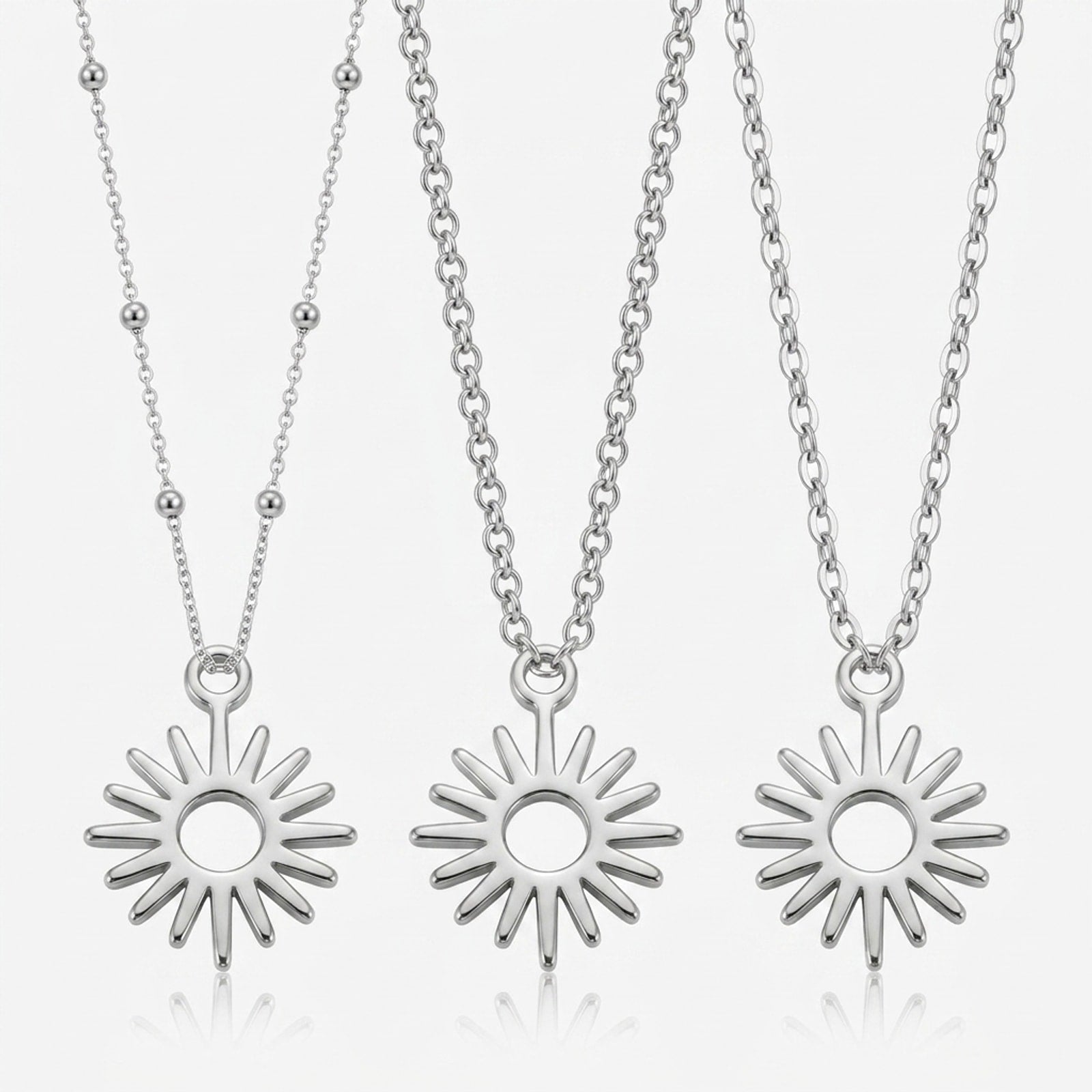 Sun Charm Necklace & Bracelet