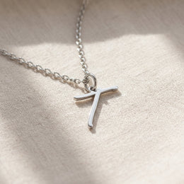 T Necklace | Initial & Letter T Pendant, Gold & Silver