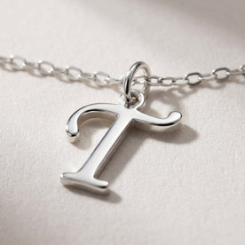 T Necklace | Initial & Letter T Pendant, Gold & Silver