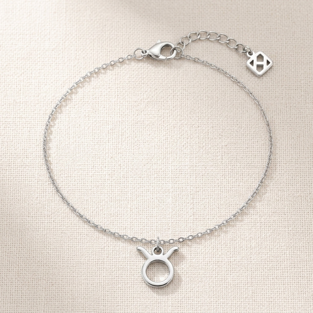 Taurus Zodiac Bracelet | Star Sign Charm, Gold & Silver