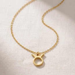 Taurus Zodiac Necklace | Star Sign Pendant, Gold & Silver