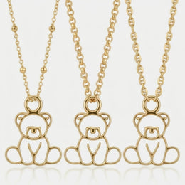 Teddy Bear Charm Necklace & Bracelet