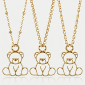 Teddy Bear Charm Necklace & Bracelet