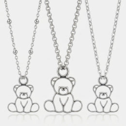 Teddy Bear Charm Necklace & Bracelet