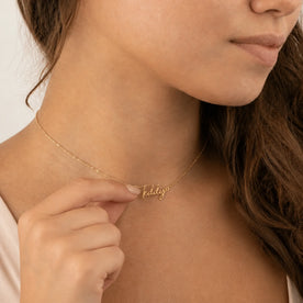 Teddy Name Necklace | 18ct Gold, Silver & Vermeil | Ready to Ship