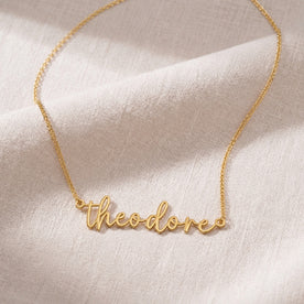 Theodore Name Necklace | 18ct Gold, Silver & Vermeil | Ready to Ship