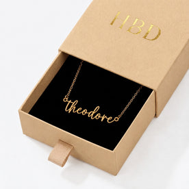 Theodore Name Necklace | 18ct Gold, Silver & Vermeil | Ready to Ship