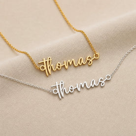 Thomas Name Necklace | 18ct Gold, Silver & Vermeil | Ready to Ship