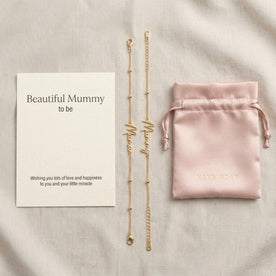 To the Beautiful Mum-to-Be Bracelet Set & Personalised Teddy Bear