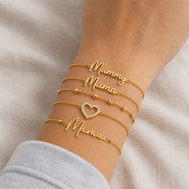 To the Beautiful Mum-to-Be Bracelet Set & Personalised Teddy Bear
