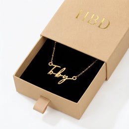 Toby Name Necklace | 18ct Gold, Silver & Vermeil | Ready to Ship