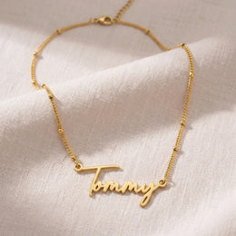 Tommy Name Necklace | 18ct Gold, Silver & Vermeil | Ready to Ship