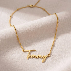 Tommy Name Necklace | 18ct Gold, Silver & Vermeil | Ready to Ship
