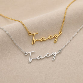 Tracy Name Necklace | 18ct Gold, Silver & Vermeil | Ready to Ship