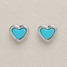 Orecchini a forma di cuore turchesi