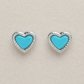 Orecchini a forma di cuore turchesi