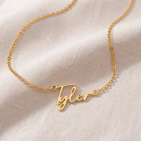 Tyler Name Necklace | 18ct Gold, Silver & Vermeil | Ready to Ship