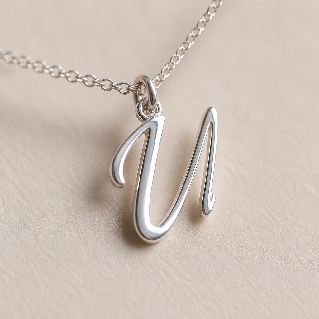 U Bracelet | Initial & Letter U Charm, Gold & Silver