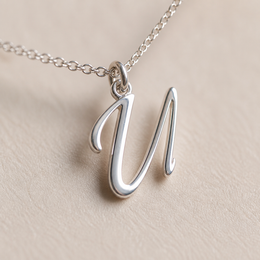 U Bracelet | Initial & Letter U Charm, Gold & Silver