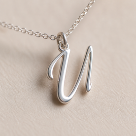 U Bracelet | Initial & Letter U Charm, Gold & Silver