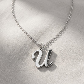 U Necklace | Initial & Letter U Pendant, Gold & Silver
