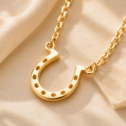 Horseshoe Necklace in Gold, Silver & Vermeil | HBD