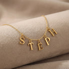 Necklace Vermeil / Style 1 / 18" Inches Custom Initial Name Necklace HBD