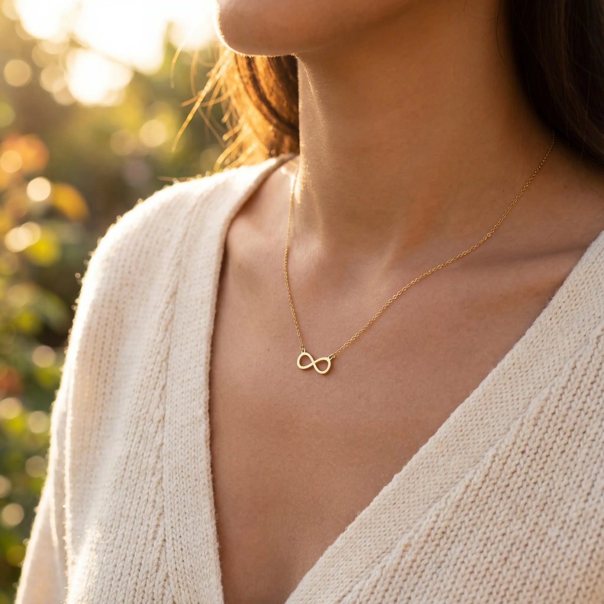 Infinity Necklace for Women in Gold, Silver & Vermeil