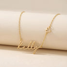 Necklace Vermeil / Style 1 / 18" Inches Personalised Name & Heart Necklace HBD