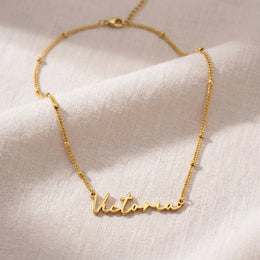Victoria Name Necklace | 18ct Gold, Silver & Vermeil | Ready to Ship