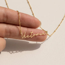 Victoria Name Necklace | 18ct Gold, Silver & Vermeil | Ready to Ship