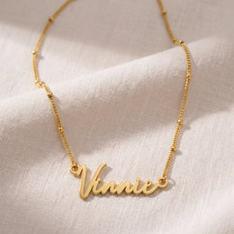 Vinnie Name Necklace | 18ct Gold, Silver & Vermeil | Ready to Ship