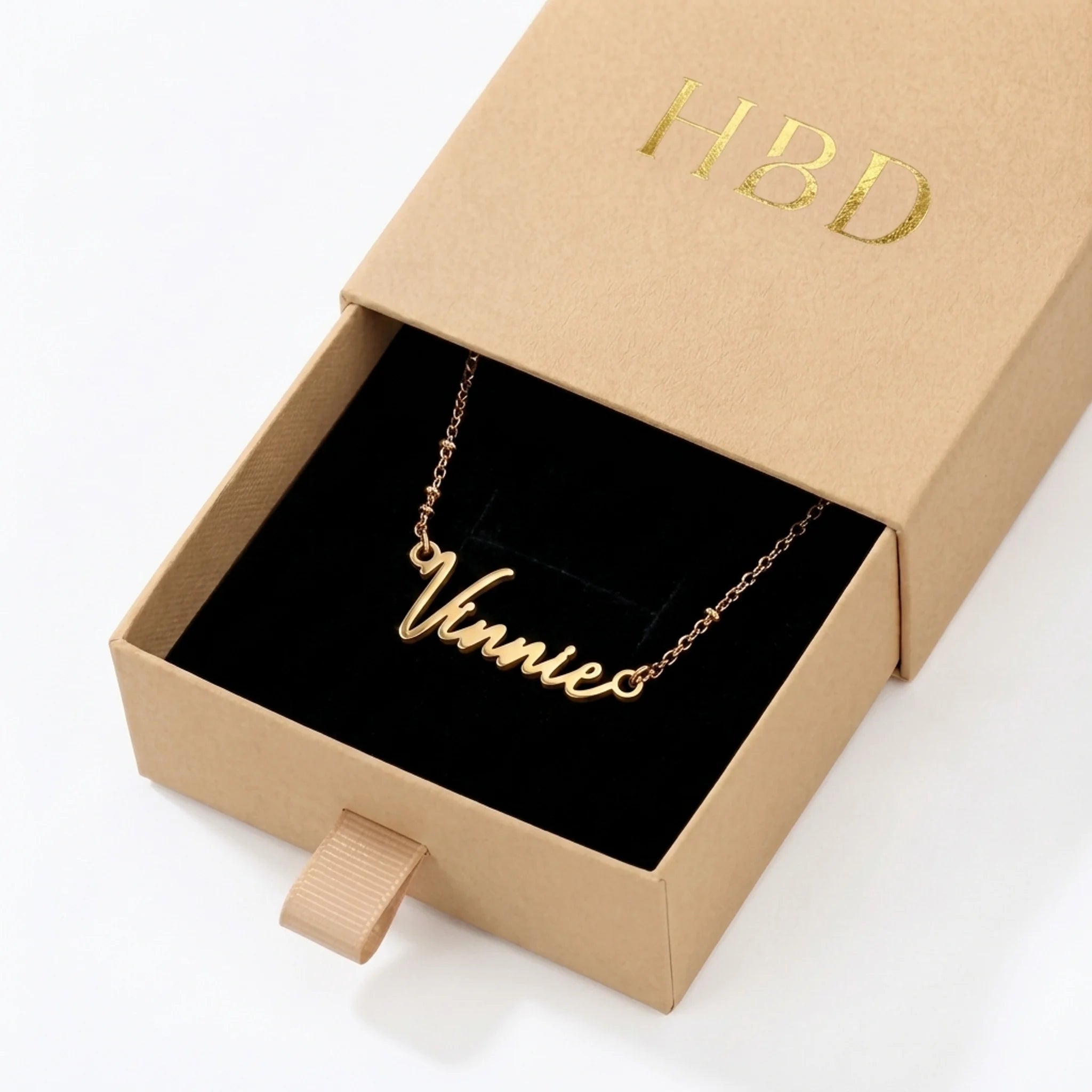 Vinnie Name Necklace | 18ct Gold, Silver & Vermeil | Ready to Ship