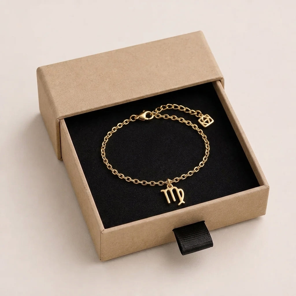 Virgo Zodiac Bracelet | Star Sign Charm, Gold & Silver