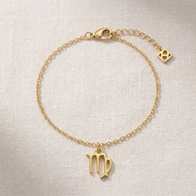 Virgo Zodiac Bracelet | Star Sign Charm, Gold & Silver