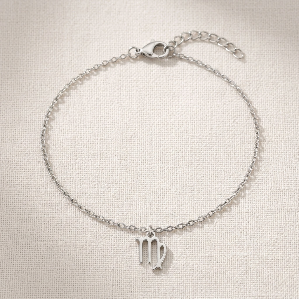 Virgo Zodiac Bracelet | Star Sign Charm, Gold & Silver