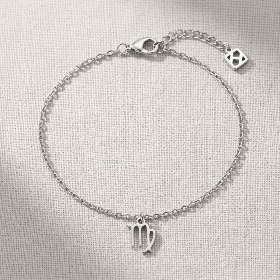 Virgo Zodiac Bracelet | Star Sign Charm, Gold & Silver