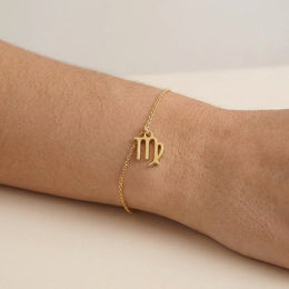 Virgo Zodiac Bracelet | Star Sign Charm, Gold & Silver