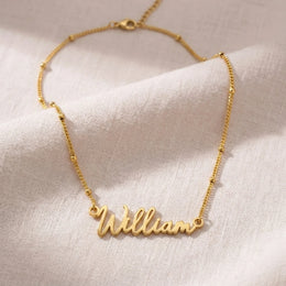 William Name Necklace | 18ct Gold, Silver & Vermeil | Ready to Ship