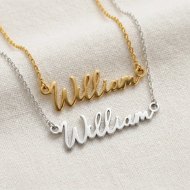 William Name Necklace | 18ct Gold, Silver & Vermeil | Ready to Ship