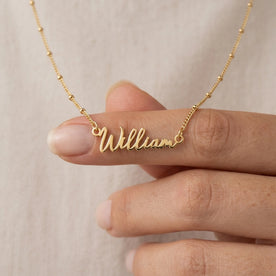 William Name Necklace | 18ct Gold, Silver & Vermeil | Ready to Ship